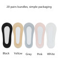 2020 New Factory wholesales silicone gel low cut no show 100% cotton women fashion invisible socks